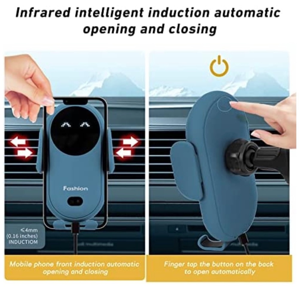 Car charger/phone holder 2 available 1 black and 1 blue